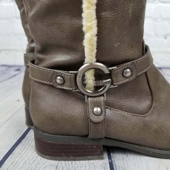 G BY GUESS | sherpa tall heeled side zip boot - Picture 10 of 12